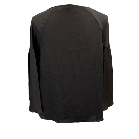 HINGE Black Bell Sleeve Boho Blouse Women’s Size Small 8954 New With Tags - Picture 2 of 8